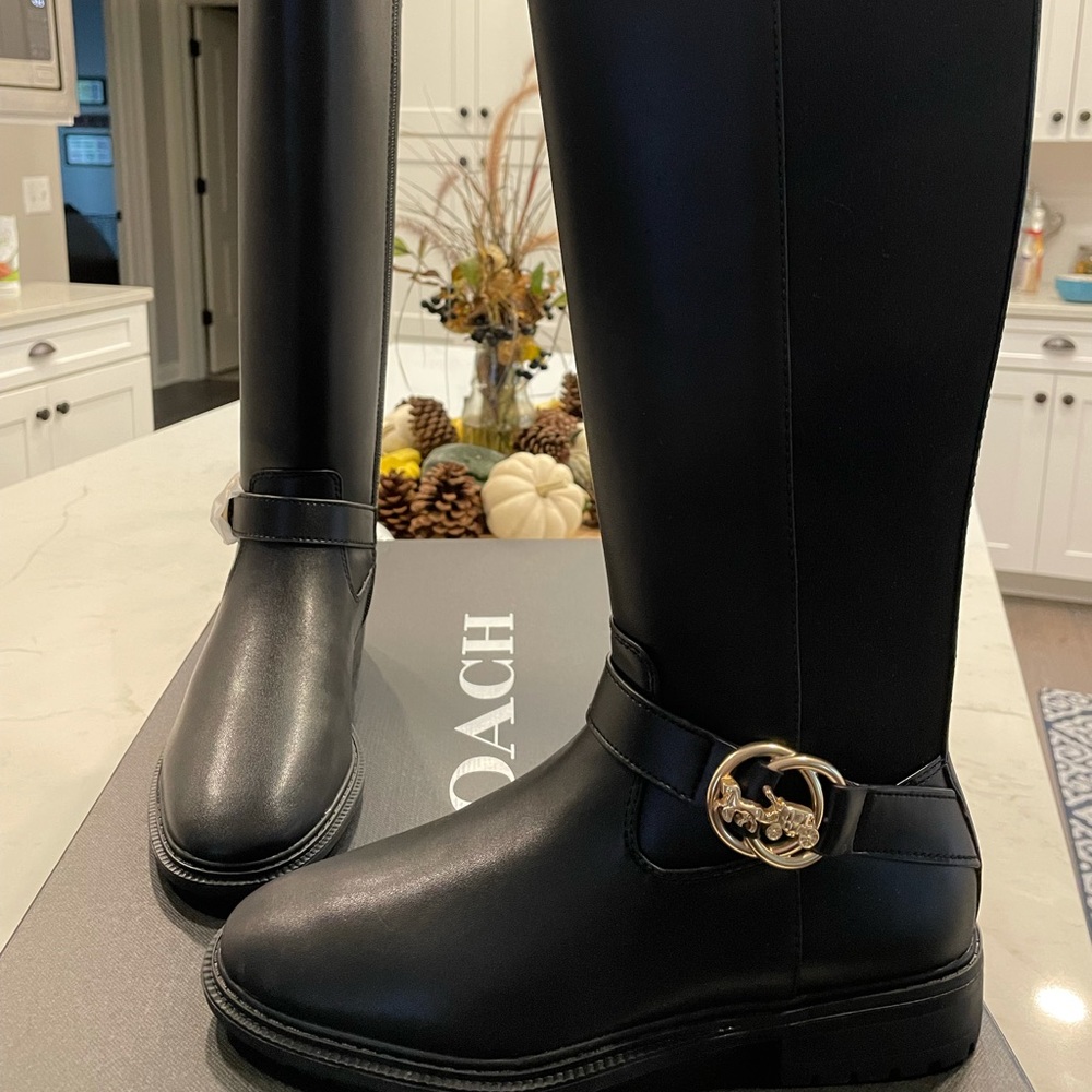 NEW Farrah riding boots from COACH SZ 5.5M
